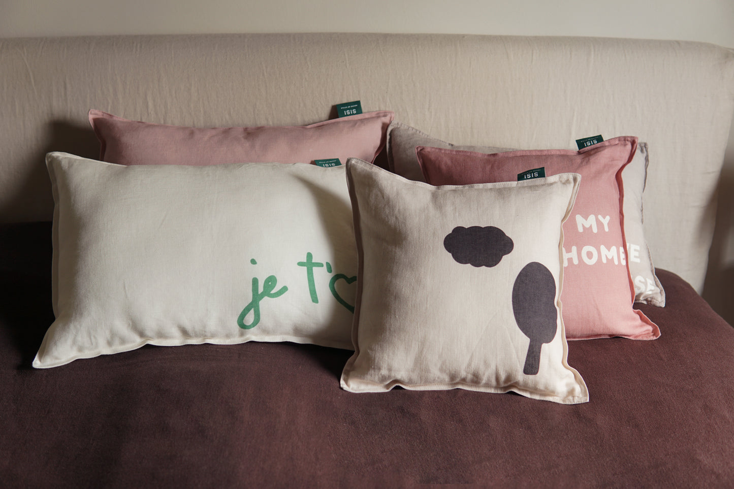 Sisi linen cushion, Cloud & tree