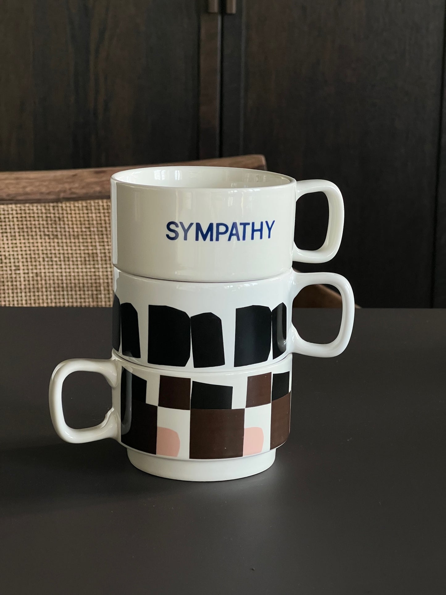 Sisi cup, brown mix graphic