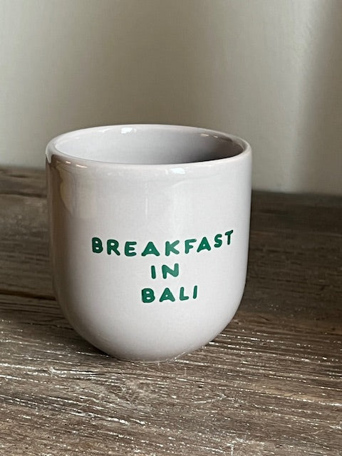Sisi mug, breakfast in Bali