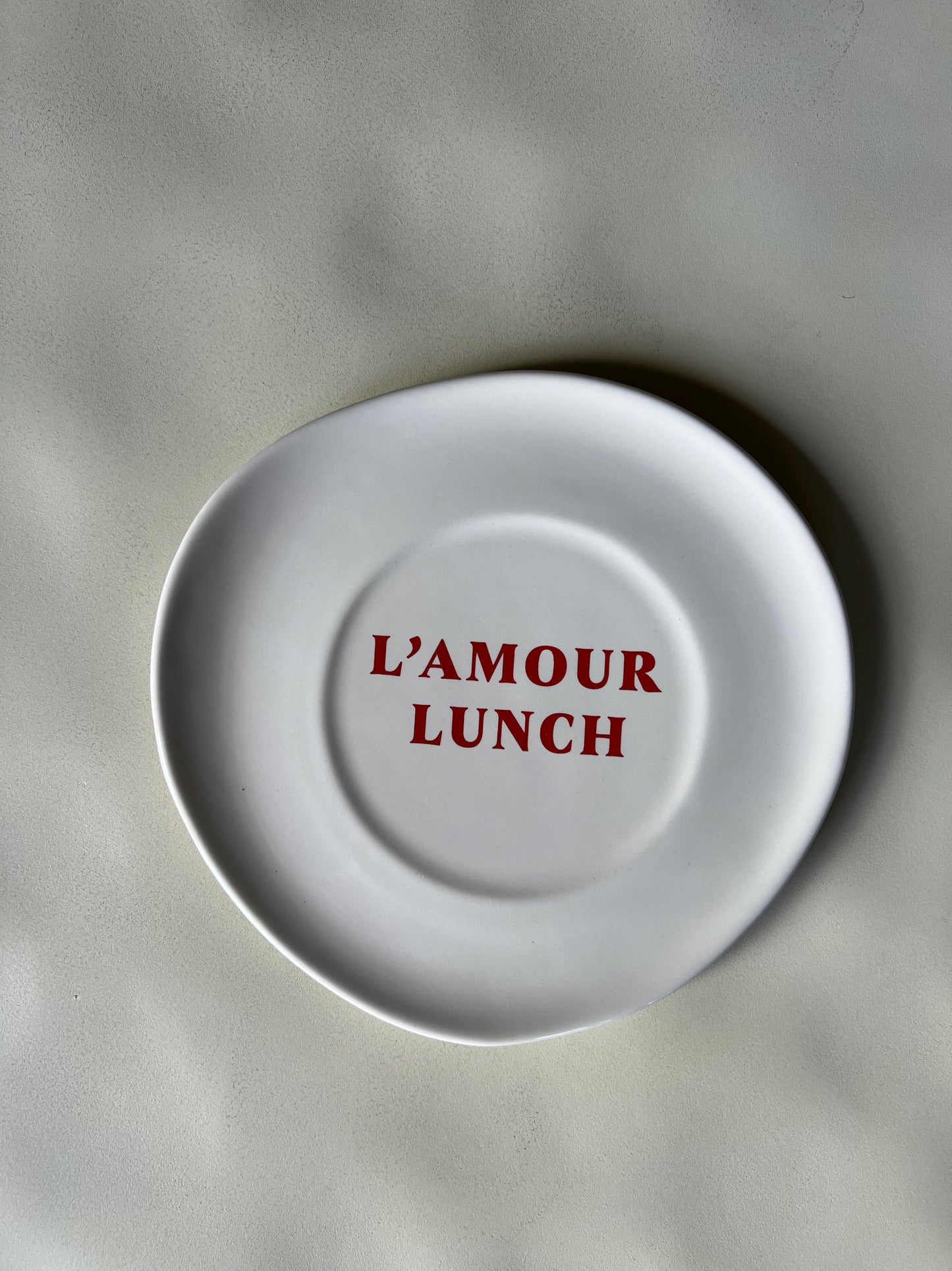 Sisi ceramic plate, L'amour lunch