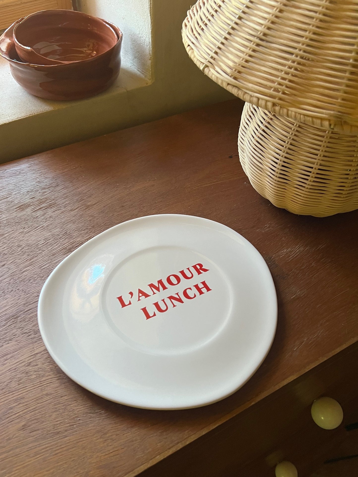 Sisi ceramic plate, L'amour lunch