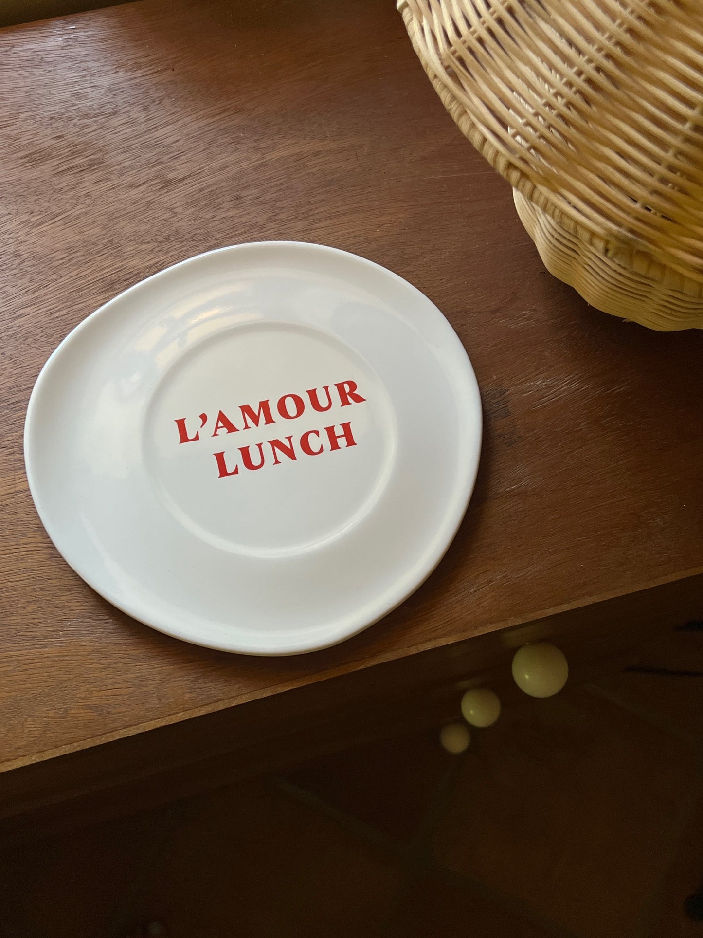 Sisi ceramic plate, L'amour lunch